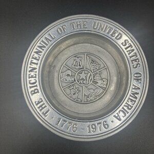 Pewter USA Bicentennial Collectable‎ Bowl - Carroll N. Abrams 6 1/2"
